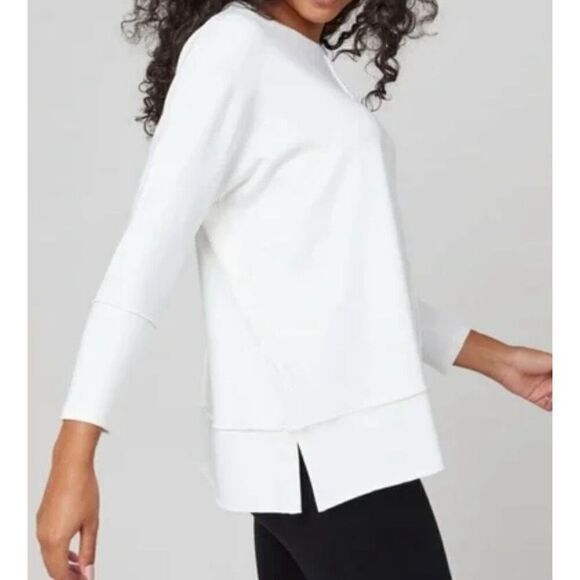 Spanx Perfect Length Top, Dolman 3/4 Sleeve Powder Size L - Picture 6 of 8